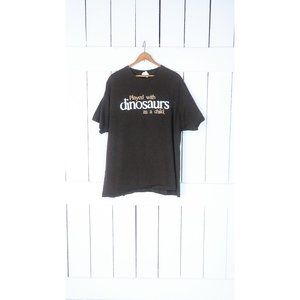 I played with dinosaurs as a child funny graphic cotton tshirt